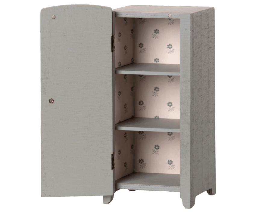 maileg closet miniature grey/mint