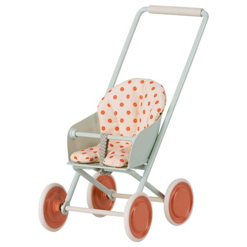 maileg stroller, micro sky blue