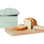 maileg miniature bread box with utensils