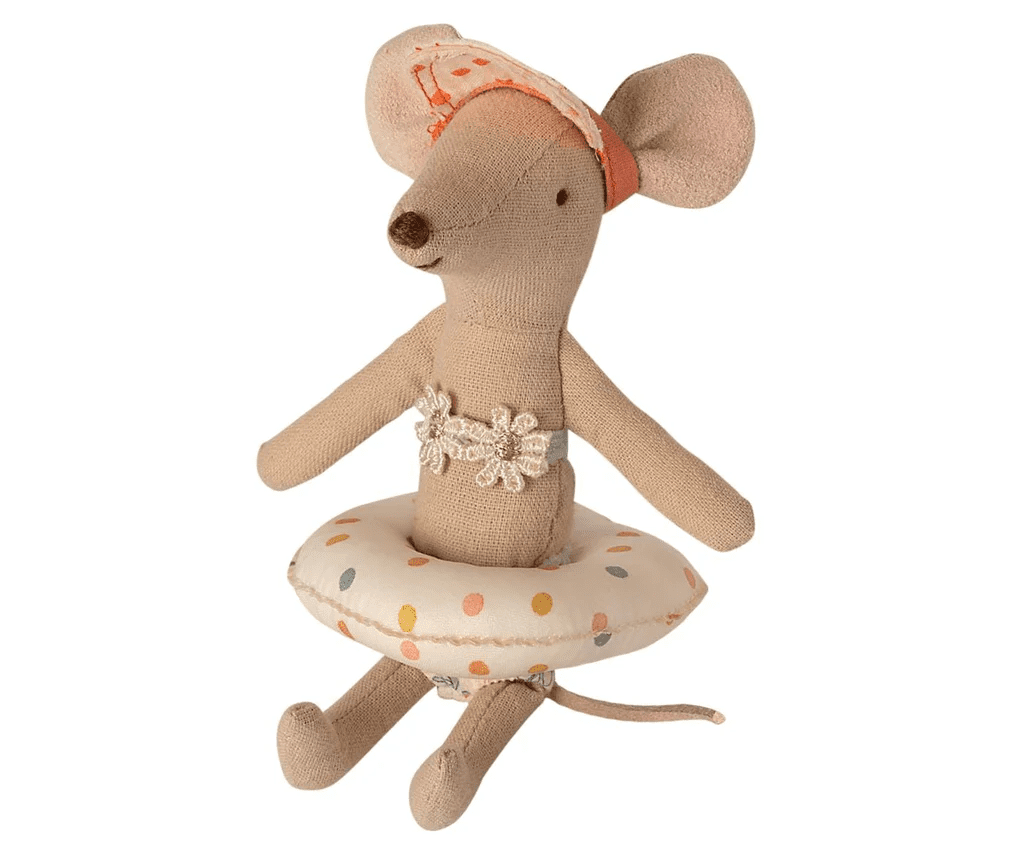 maileg float, small mouse multi dots
