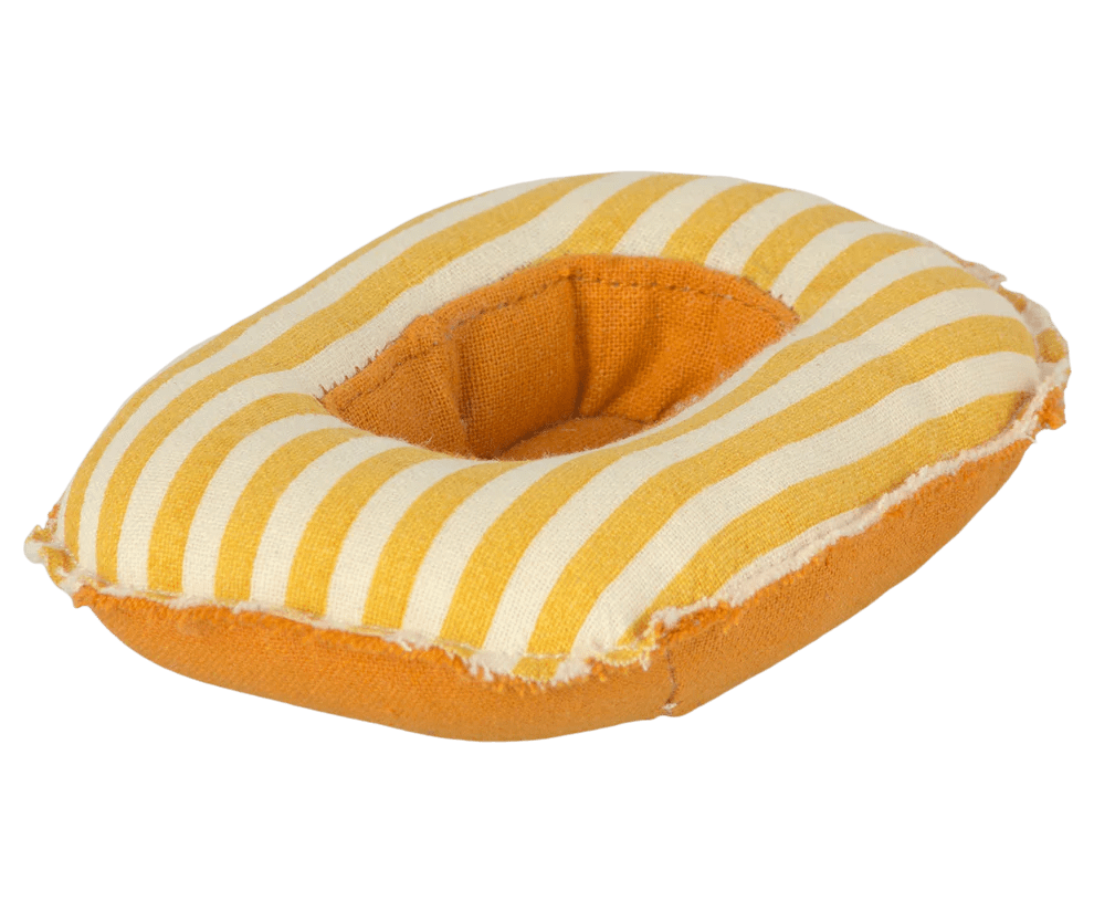 maileg rubber boat, small mouse yellow
