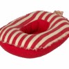 maileg rubber boat, small mouse red stripe