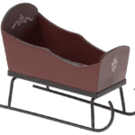 maileg sleigh, mouse red