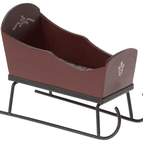 maileg sleigh, mouse red