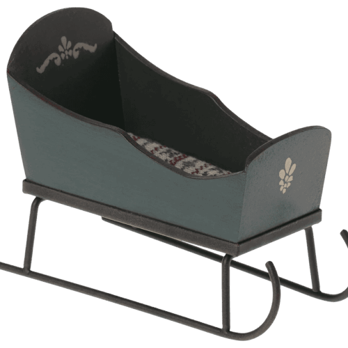 maileg sleigh, mouse green