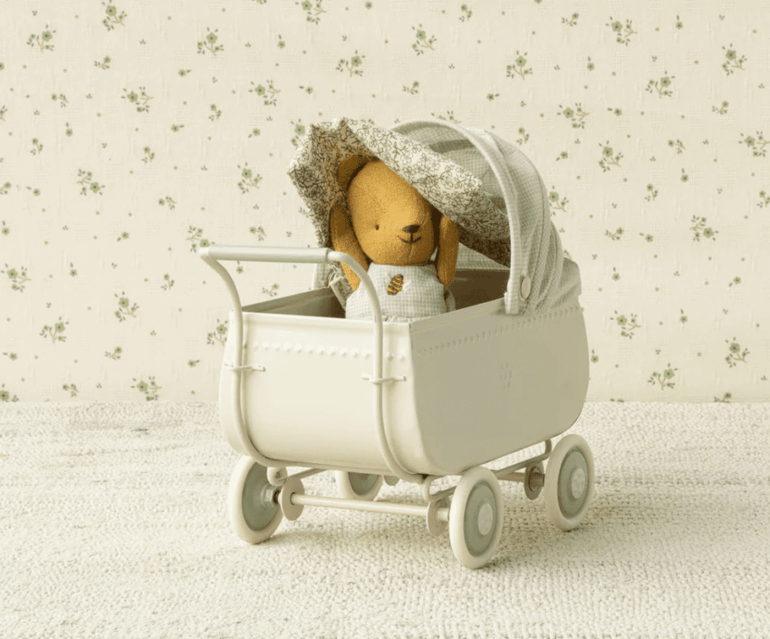 maileg pram, micro blue