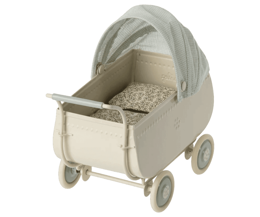 maileg pram, micro blue