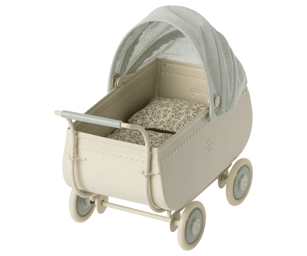 maileg pram, micro blue