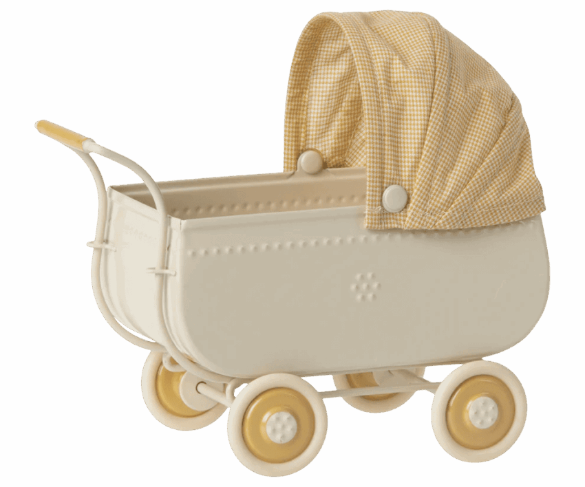 maileg pram, micro yellow