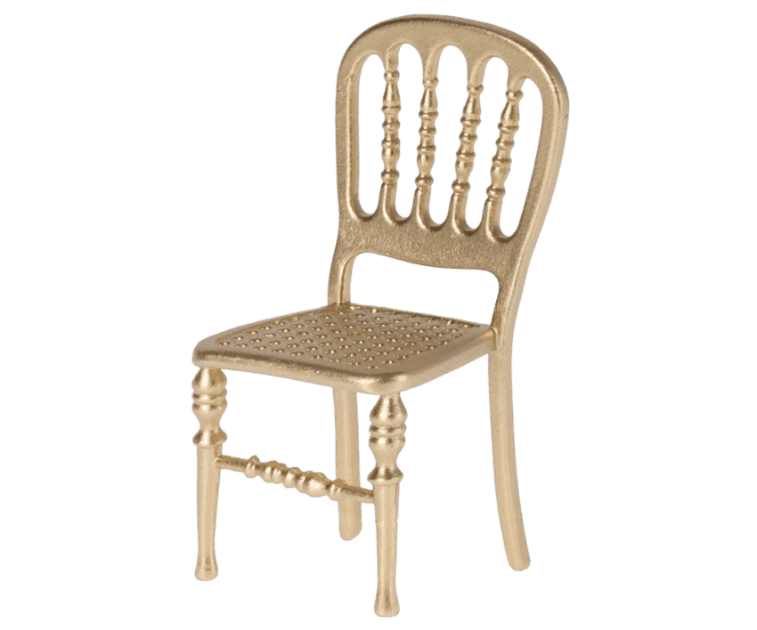 maileg chair, mouse gold
