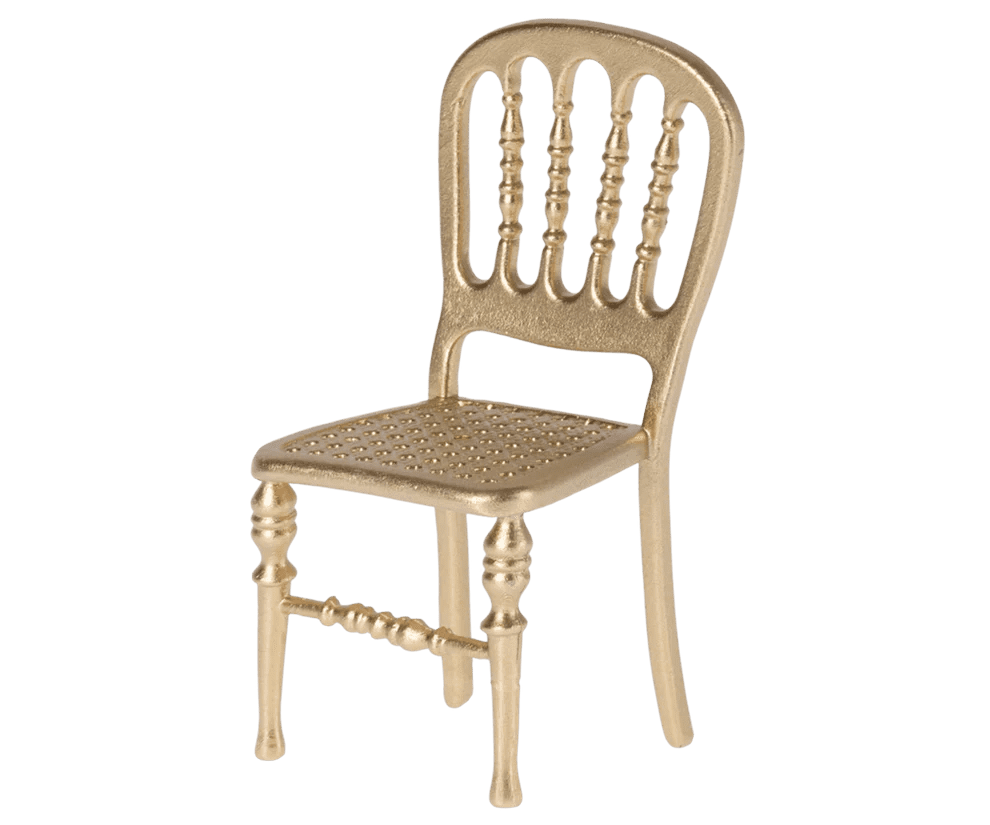maileg chair, mouse gold
