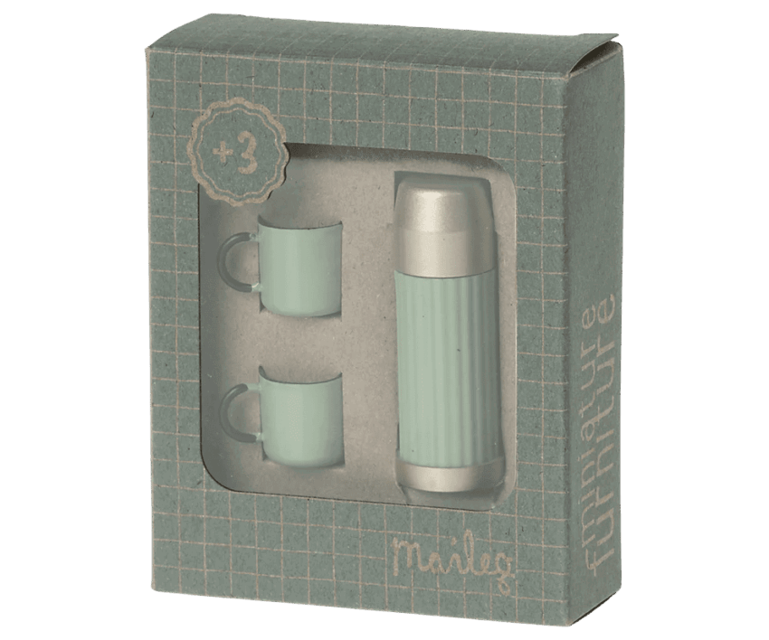 maileg thermos & cups mouse mint
