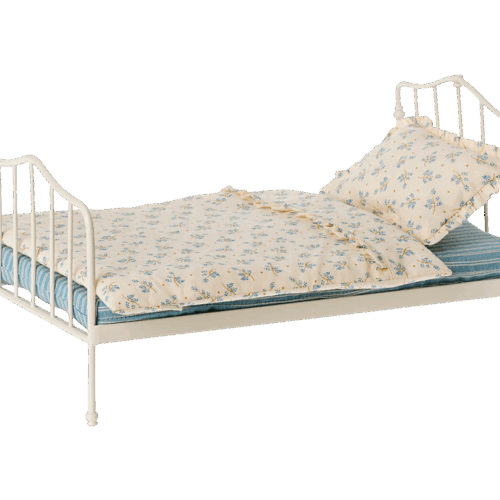 maileg miniature bed blue