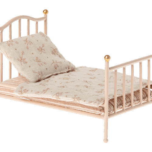 maileg vintage bed mouse, rose