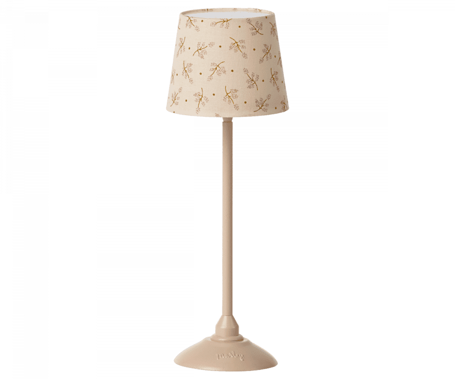maileg miniature floor lamp with light powder