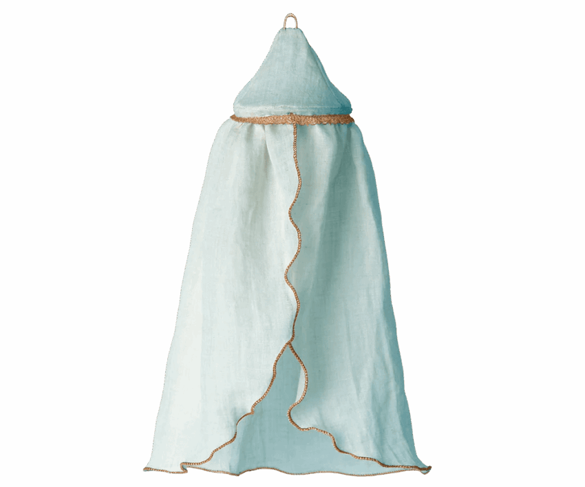 maileg miniature bed canopy mint