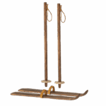 maileg ski and ski poles, mum & dad mouse