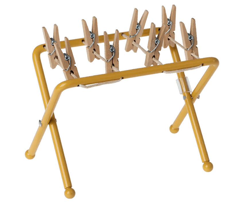 maileg drying rack with pegs mini
