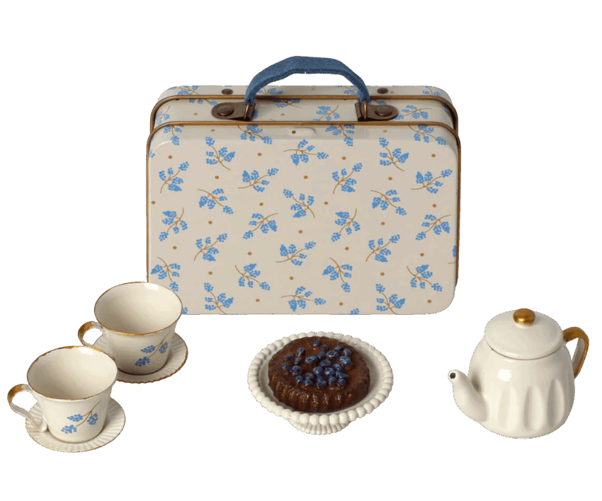 maileg afternoon treat, mouse blue madelaine