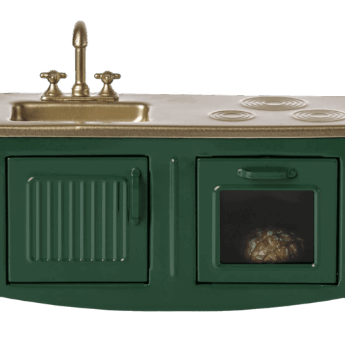 maileg kitchen, mouse dark green
