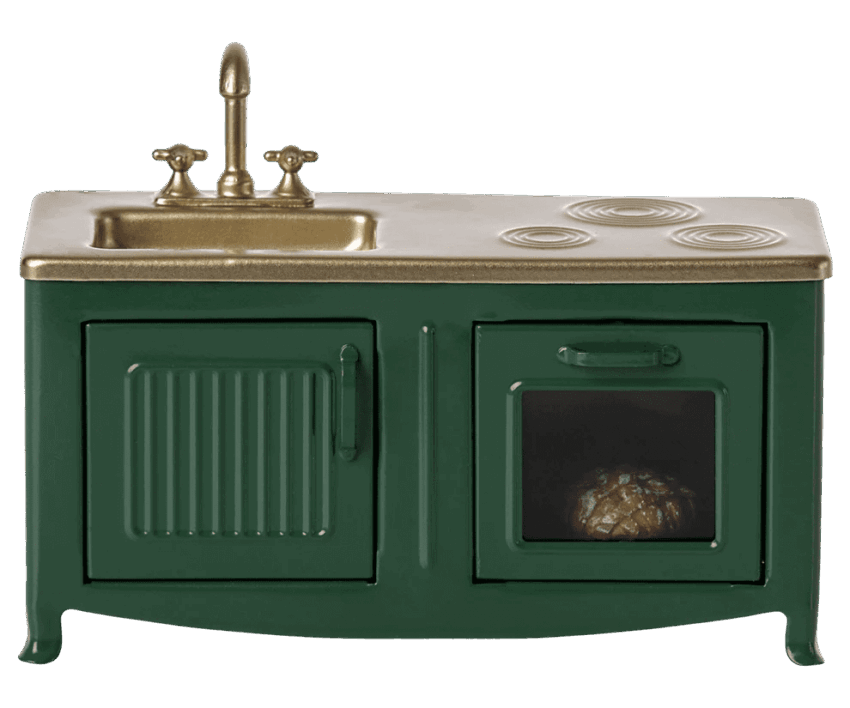 maileg kitchen, mouse dark green