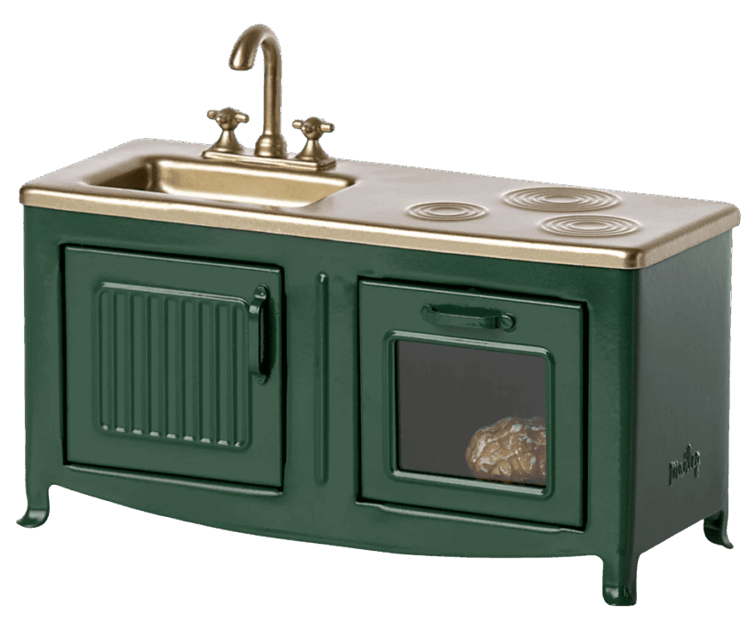 maileg kitchen, mouse dark green