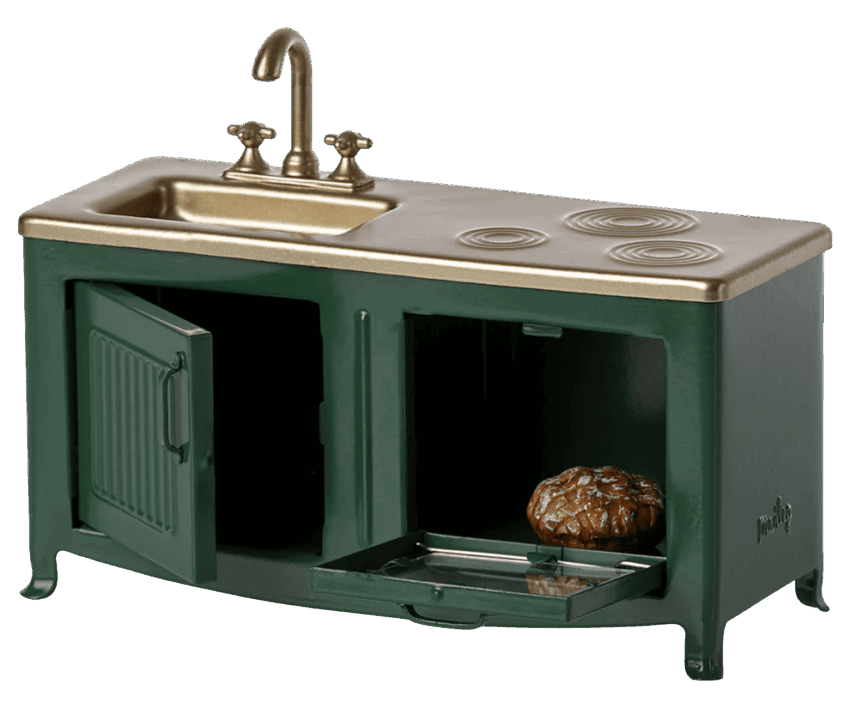 maileg kitchen, mouse dark green