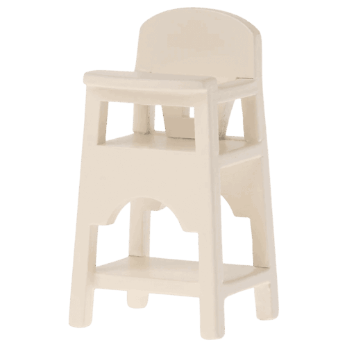 maileg high chair, mouse off white