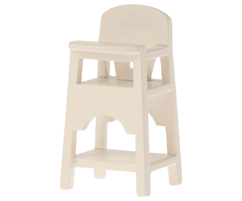 maileg high chair, mouse off white