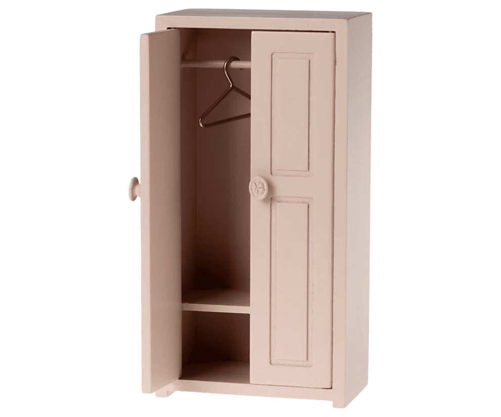 maileg closet, mouse light rose
