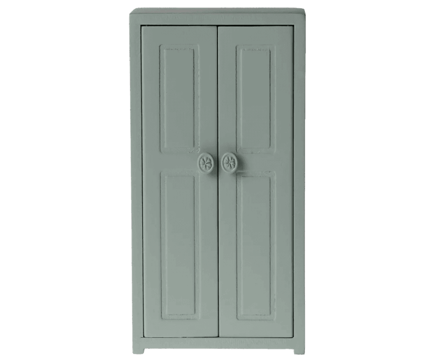 maileg closet, mouse soft blue