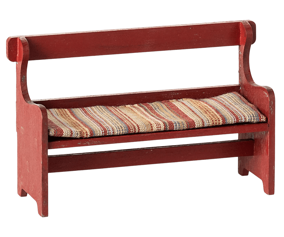 maileg bench mouse red