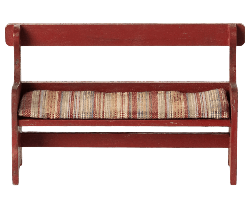 maileg bench mouse red