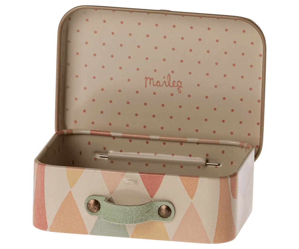 maileg suitcase, micro harlequin