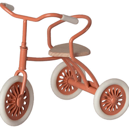 maileg abri à tricycle, mouse coral