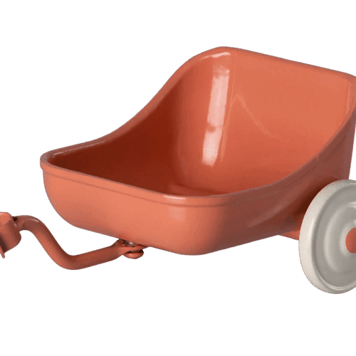 maileg tricycle hanger, mouse coral