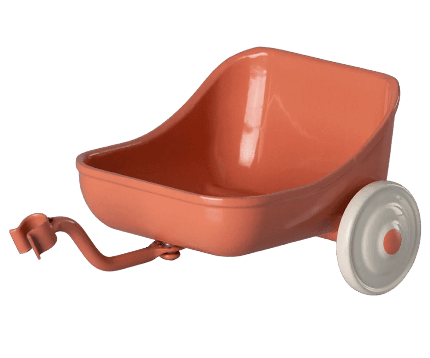 maileg tricycle hanger, mouse coral