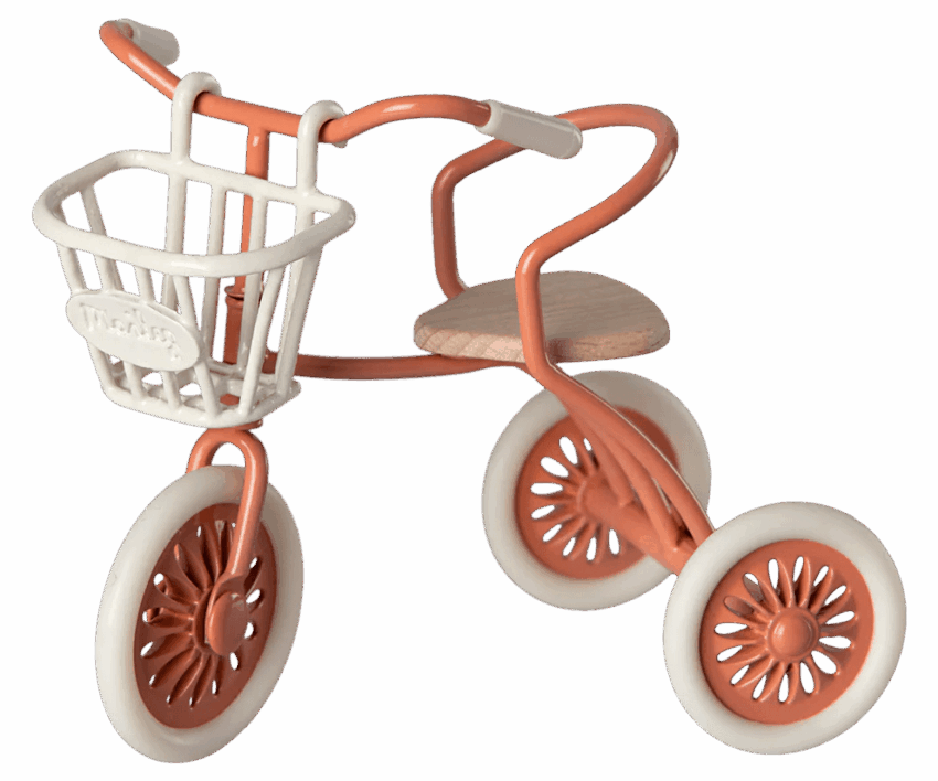 maileg tricycle basket, mouse