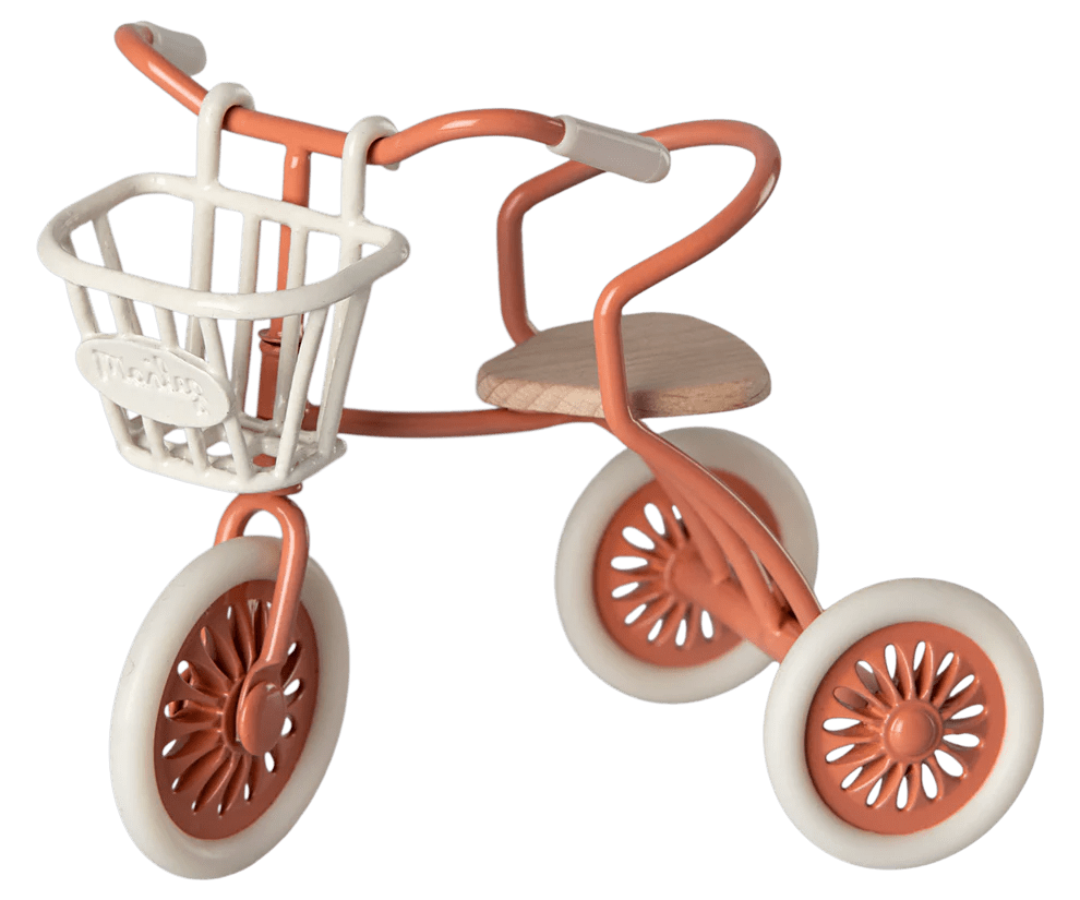 maileg tricycle basket, mouse