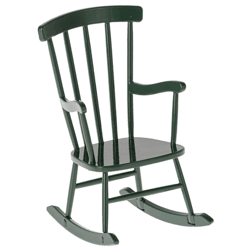 maileg rocking chair, mouse dark green