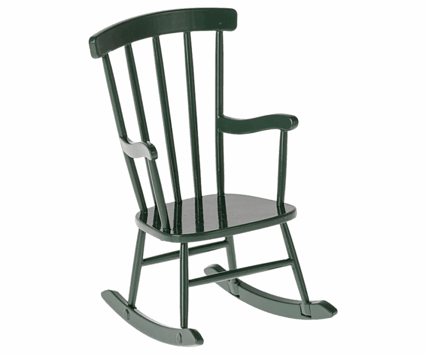 maileg rocking chair, mouse dark green