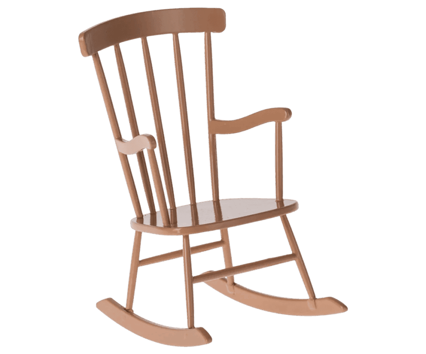 maileg rocking chair, mini dark powder