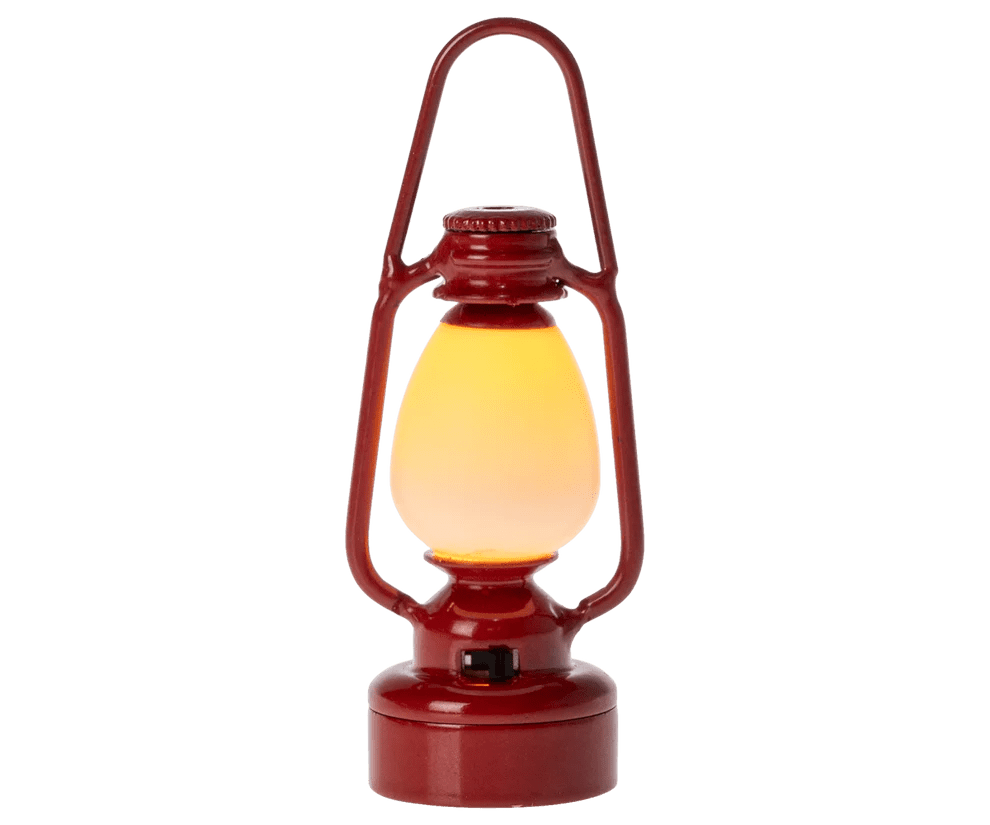 maileg vintage lantern with light, mouse red