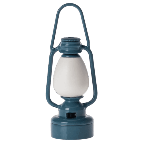 maileg vintage lantern with light, mouse blue