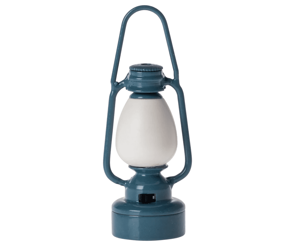maileg vintage lantern with light, mouse blue