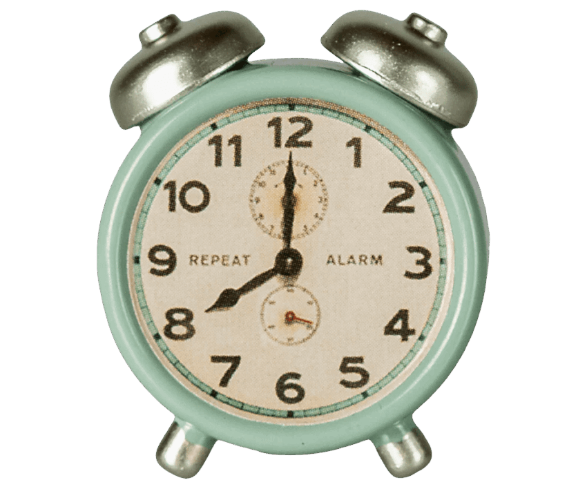 maileg alarm clock, mouse mint