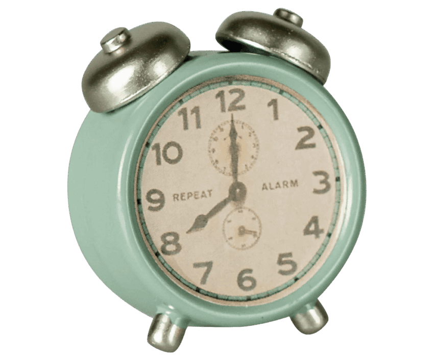 maileg alarm clock, mouse mint