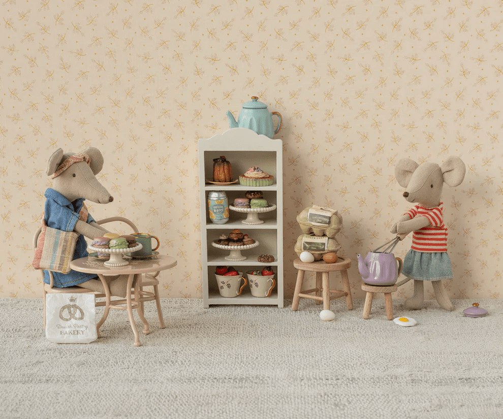 maileg cafe set mouse big pale pink