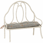 maileg vintage bench, miniature off white