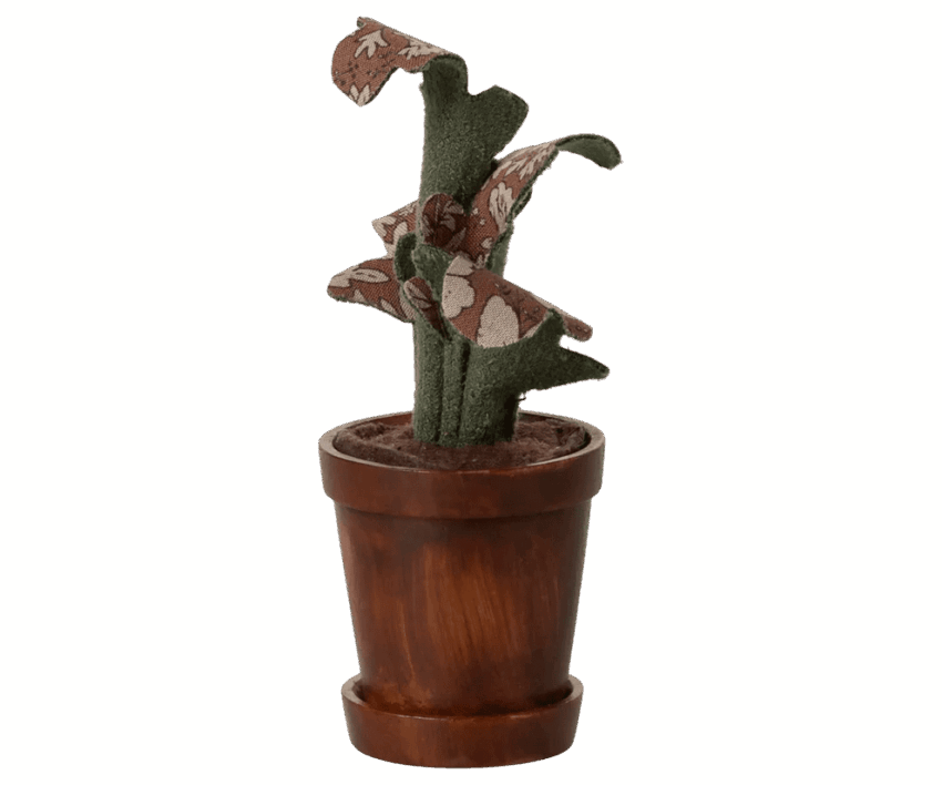 maileg flower pot with plant, miniature